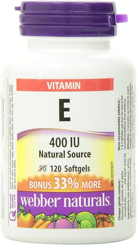 WEBBER NATURALS VITAMIN E, 400IU, SOFTGELS 30'S